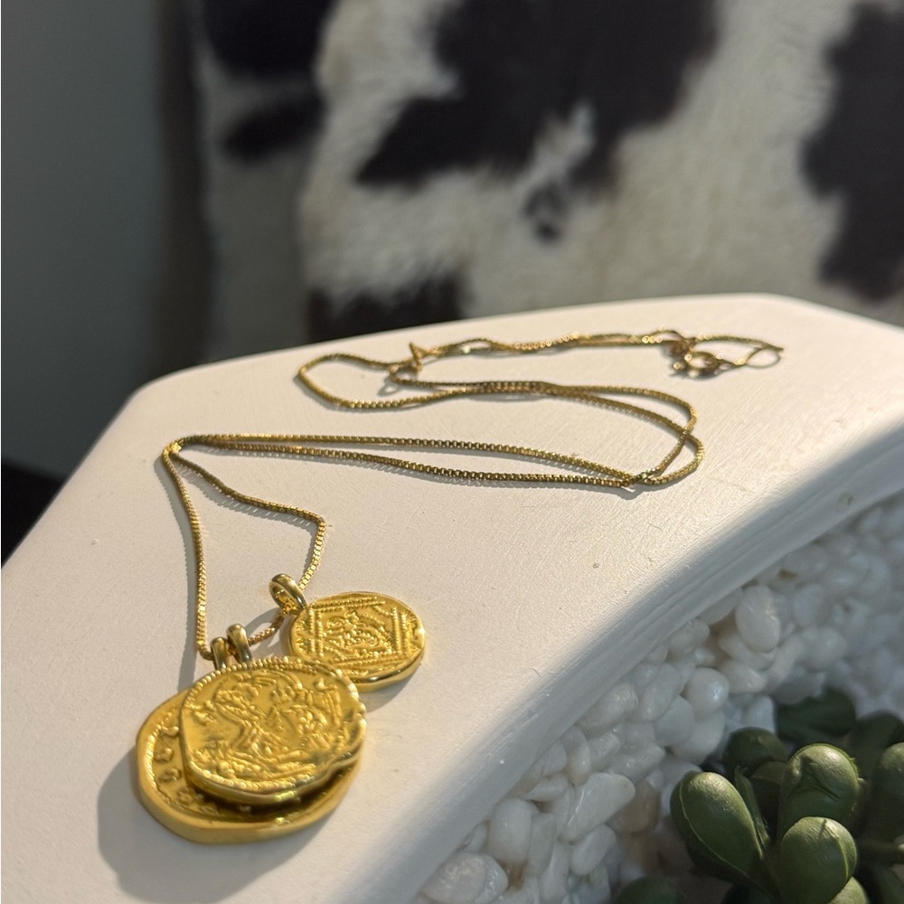Gold Coin Trio Necklace